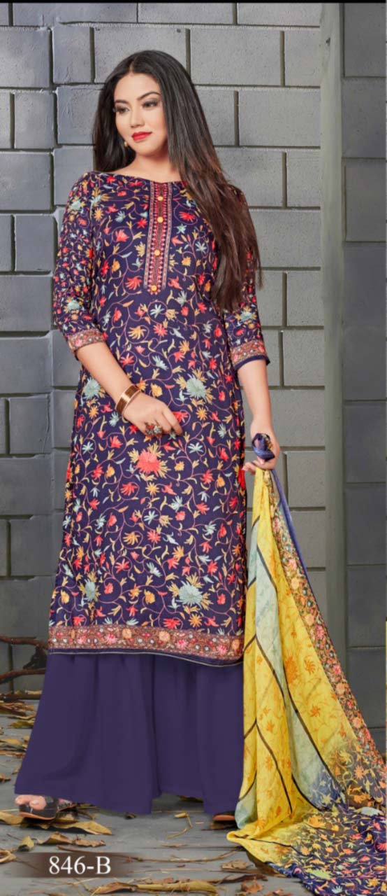 Bipson Kashmiri Queen 846 Cotton Dresses Bipson Kashmiri Queen 846 Cotton Dresses